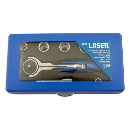 Laser Alldrive Socket Set 1/4"D 8pc 5530 Laser - Dynamic Drive