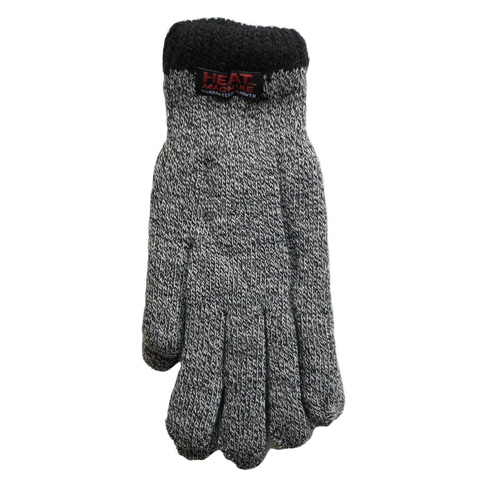 Mens grey marl thermal insulated gloves 2142 UK Camping And Leisure - Dynamic Drive