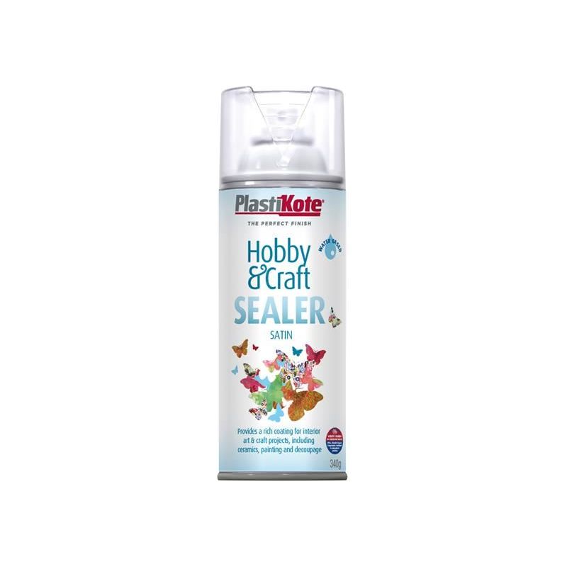 Plastikote Hobby & Craft Sealer Spray Clear Satin 400ml PlastiKote - Dynamic Drive