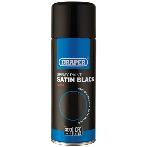 Draper Satin Spray Paint, 400ml, Black 18013 Draper - Dynamic Drive