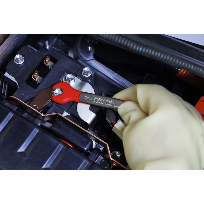 Sealey Insulated Open-End Spanner Set 7pc VDE Approved AK63171 Sealey - Dynamic Drive