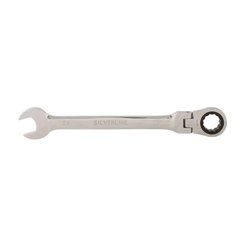 Silverline Flexible Head Ratchet Spanner 24mm 228556 Silverline  - Dynamic Drive