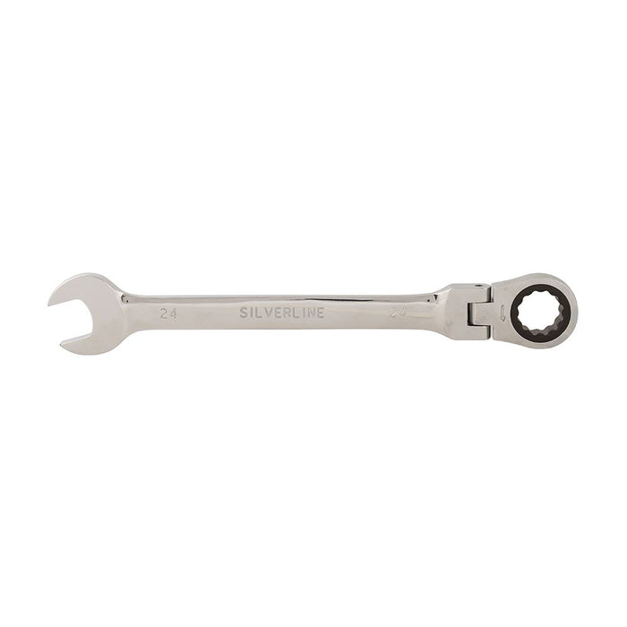 Silverline Flexible Head Ratchet Spanner 24mm 228556 Silverline  - Dynamic Drive