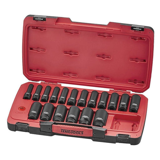 Teng Tools MECCA PRO 1/2" Deep Impact Socket Set DIN 22 Pieces Teng Tools - Dynamic Drive