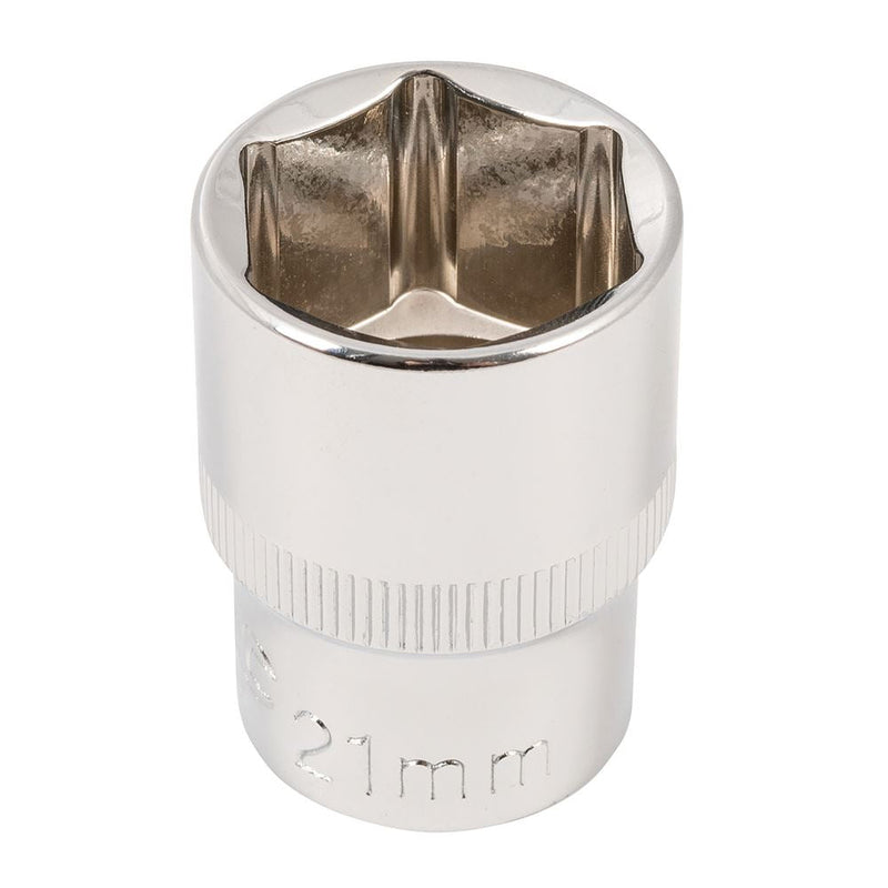 Silverline Socket 1/2" Drive 6pt Metric 21mm Silverline - Dynamic Drive
