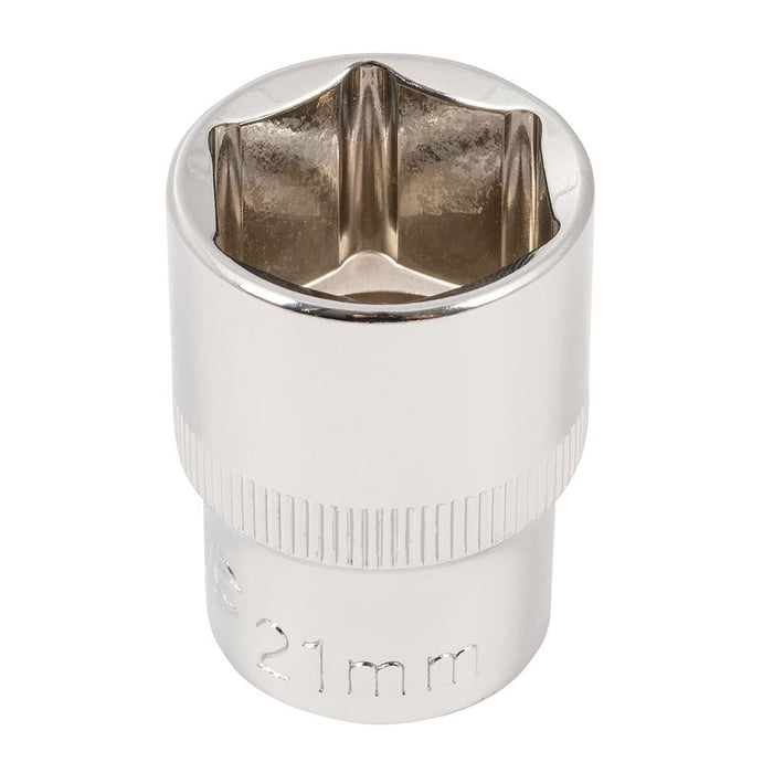 Silverline Socket 1/2" Drive 6pt Metric 21mm Silverline - Dynamic Drive