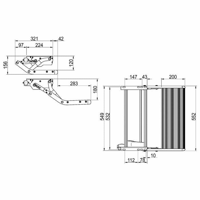Thule V10 Dropdown Swing Down Manual Step 550 Motorhome Caravan Omnistep Thule  - Dynamic Drive