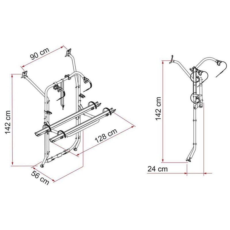 Fiamma Carry Bike for VW T6 Aluminium (02096 20 ) Bike Carrier for VW T6 Fiamma  - Dynamic Drive