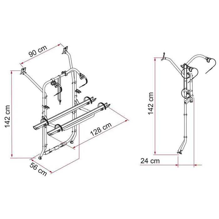 Fiamma Carry Bike for VW T6 Aluminium (02096 20 ) Bike Carrier for VW T6 Fiamma  - Dynamic Drive