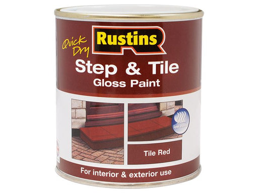 Rustins Quick Dry Step & Tile Paint Gloss Red 2.5 litre Rustins - Dynamic Drive