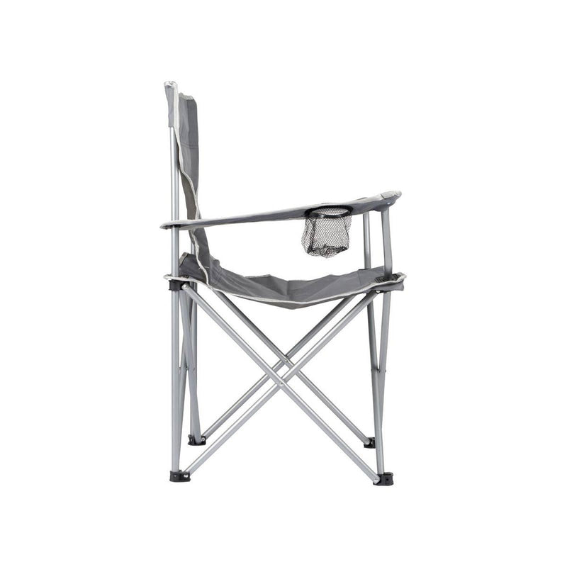 Bo-Camp Folding Chair Compact Steel Grey Bo-Camp - Dynamic Drive