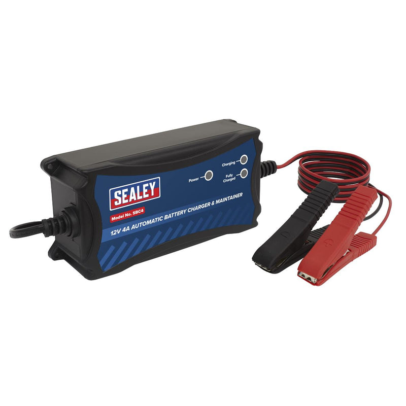 Sealey Battery Maintainer Charger 12V 4A Fully Automatic Sealey  - Dynamic Drive