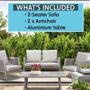 Dellonda Fusion 4 Piece Outdoor Set Dellonda  - Dynamic Drive