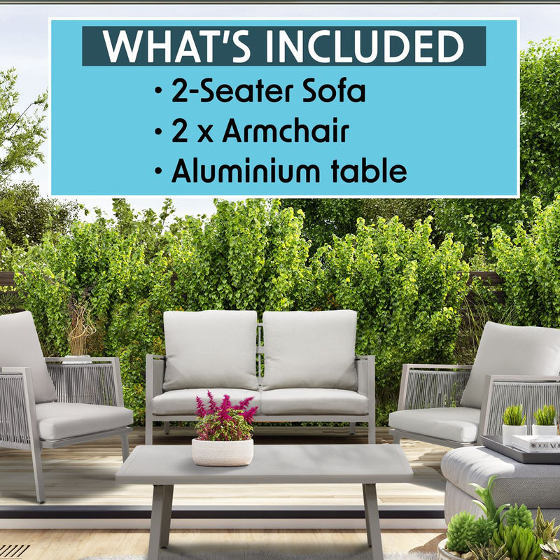 Dellonda Fusion 4 Piece Outdoor Set Dellonda  - Dynamic Drive