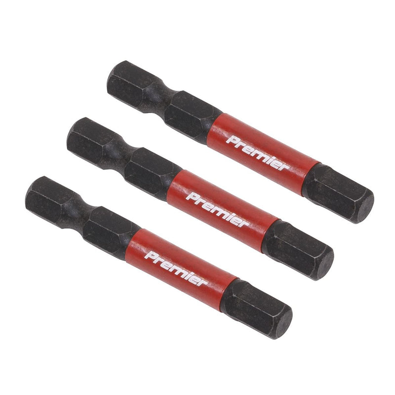 Sealey Hex 6mm Impact Power Tool Bits 50mm 3pc AK8239 Sealey - Dynamic Drive
