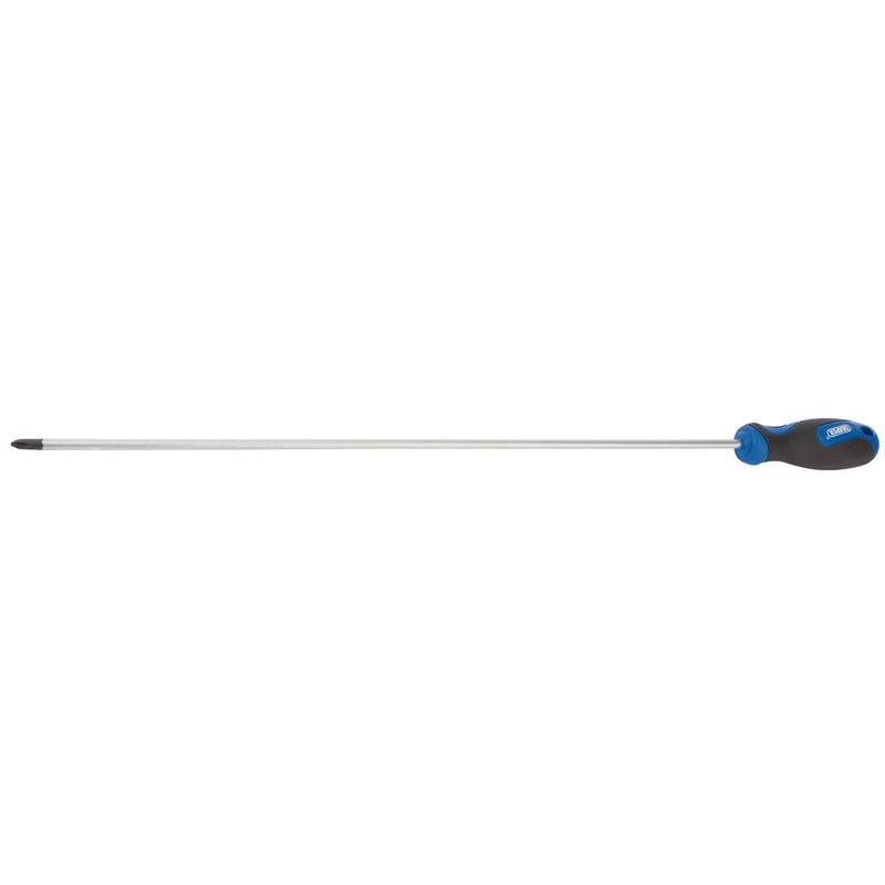 Draper Extra Long Reach Soft Grip Cross Slot Screwdriver, No.2 x 450mm 53502 Draper - Dynamic Drive