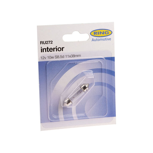 Ring Automotive RU272 12V 10W S8.5D 11 X 38 Festoon Ring Automotive  - Dynamic Drive