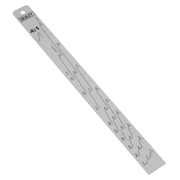Sealey Aluminium Paint Measuring Stick 2:1/4:1 PA04 Sealey - Dynamic Drive