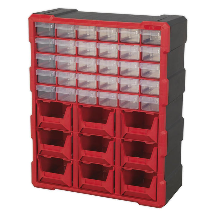 Sealey Cabinet Box 39 Drawer Red/Black APDC39R Sealey - Dynamic Drive
