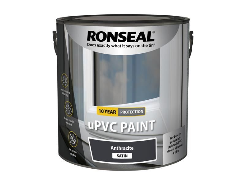 Ronseal uPVC Paint Anthracite Satin 2.5 litre Ronseal - Dynamic Drive