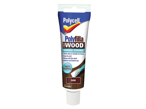 Polycell Polyfilla For Wood General Repairs Tube Dark 75g Polycell - Dynamic Drive