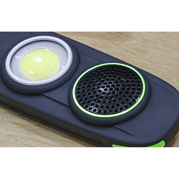 Sealey Rechargeable Torch Light Wireless Speaker 10W COB LED 500 Lumens Lamp Sealey  - Dynamic Drive