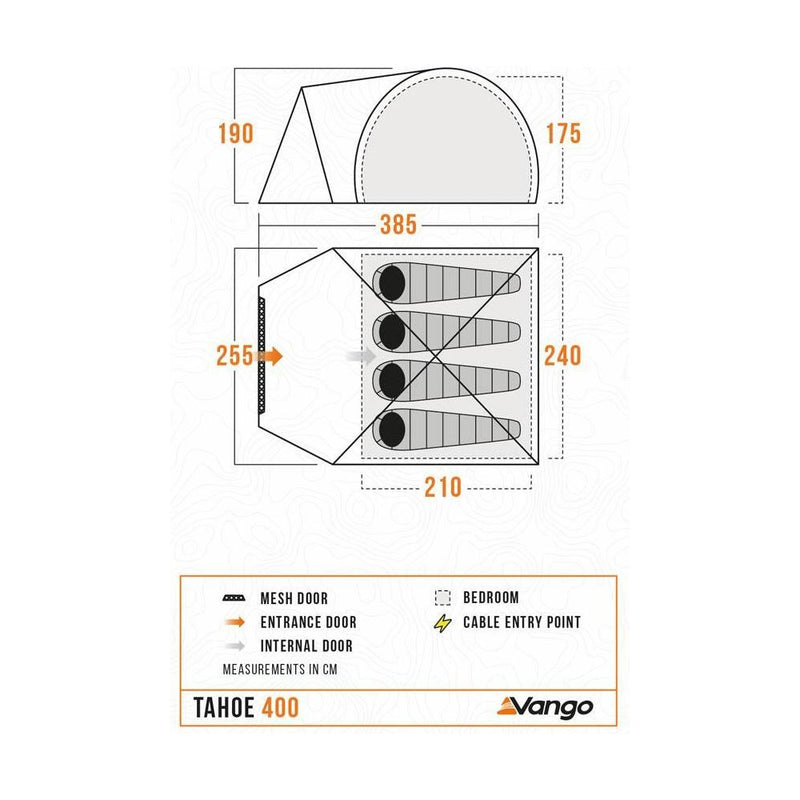 Vango Tahoe 400 Tent Deep Blue Vango - Dynamic Drive