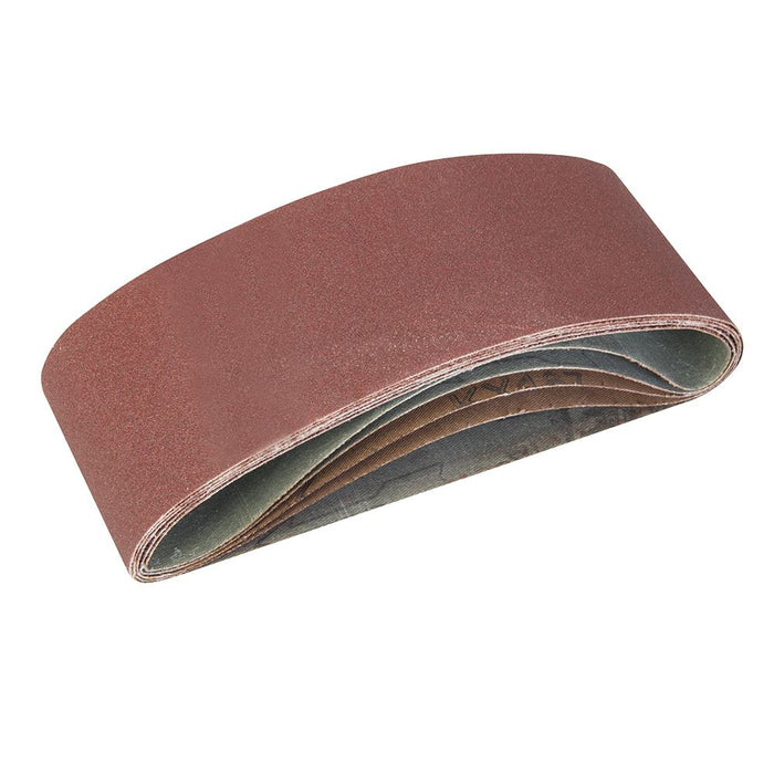 Silverline Sanding Belts 75 x 457mm 5pce 40, 60, 2 x 80, 120G Silverline - Dynamic Drive