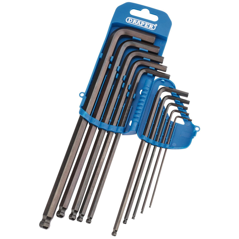 Draper Extra Long Metric Hex. and Ball End Hex. Key Set (10 Piece) 33719 Draper - Dynamic Drive