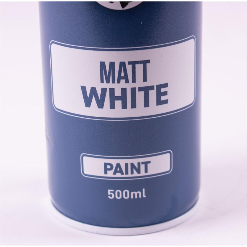 3 x PMA Aerosol Spray Paint Matt White Acrylic High Coverage 500ml PMA - Dynamic Drive