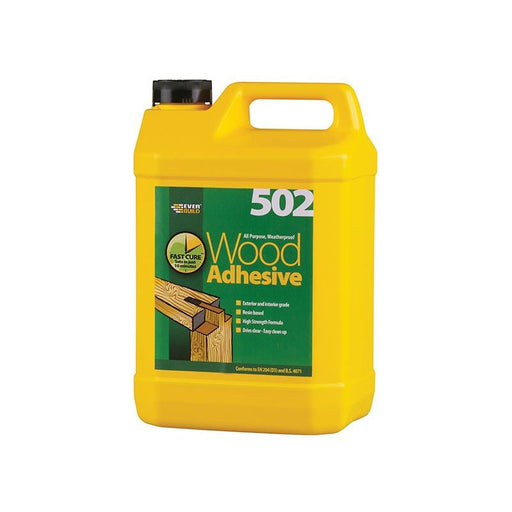 Everbuild Sika 502 All Purpose Weatherproof Wood Adhesive 5 litre Everbuild Sika - Dynamic Drive