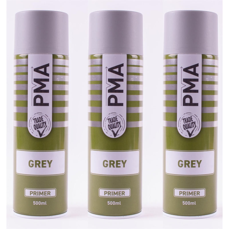 3X Autotek Professional Grey Primer 500Ml Spray Paint High Coverage Autotek - Dynamic Drive