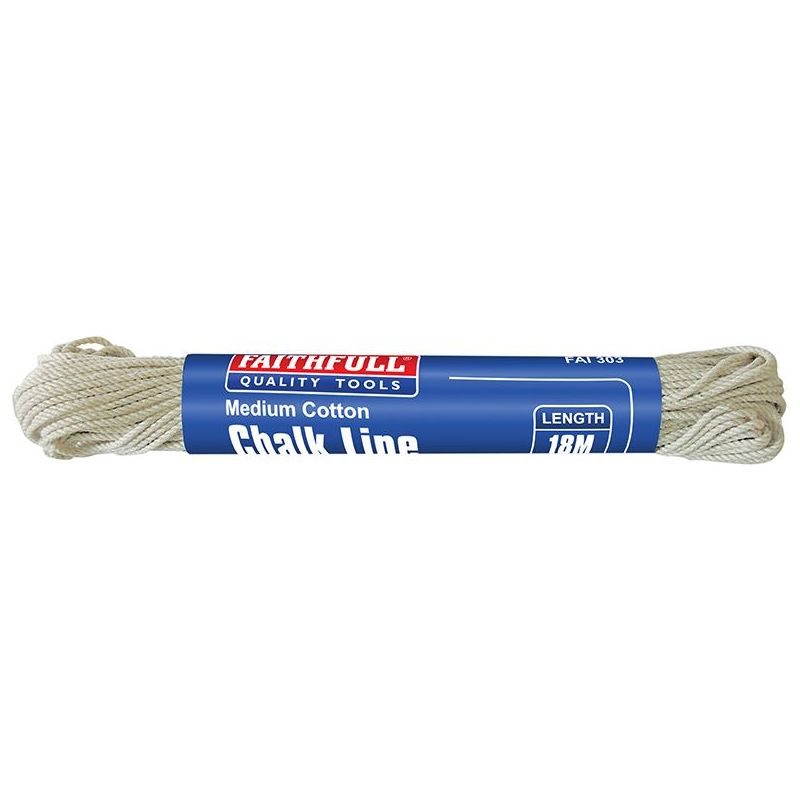 Faithfull 303 Medium Cotton Chalk Line 18m (Box 12) Faithfull - Dynamic Drive