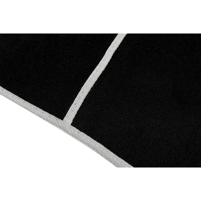 Streetwize Standard Universal Mat Set - Velour - Black/Silver Binding - 4 Piece Streetwize  - Dynamic Drive