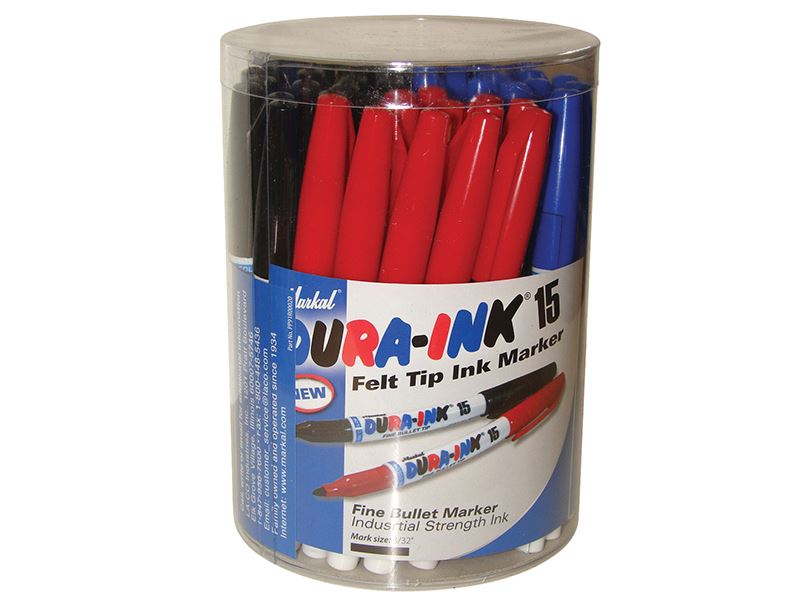 Markal DURA-INK® 15 Fine Tip Marker Mixed Colours (Tub 48) Markal - Dynamic Drive