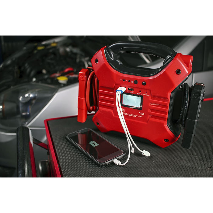 Sealey Jump Starter Power Pack LiFePo4 12/24V 1200/600 Peak Amps SL32S Sealey  - Dynamic Drive