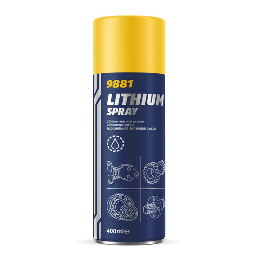 2x MANNOL High Performance Clear Grease Lubricant Spray Aerosol Lithium 400ml Mannol  - Dynamic Drive