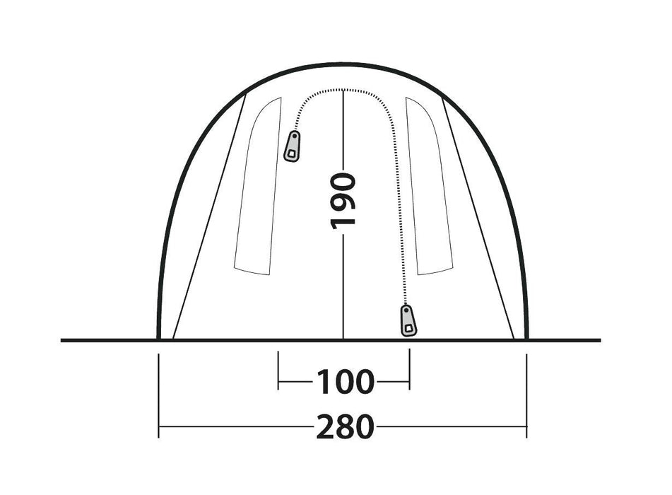 Outwell Rockwell 4 Pole Tent Blue 4 Person Outwell - Dynamic Drive