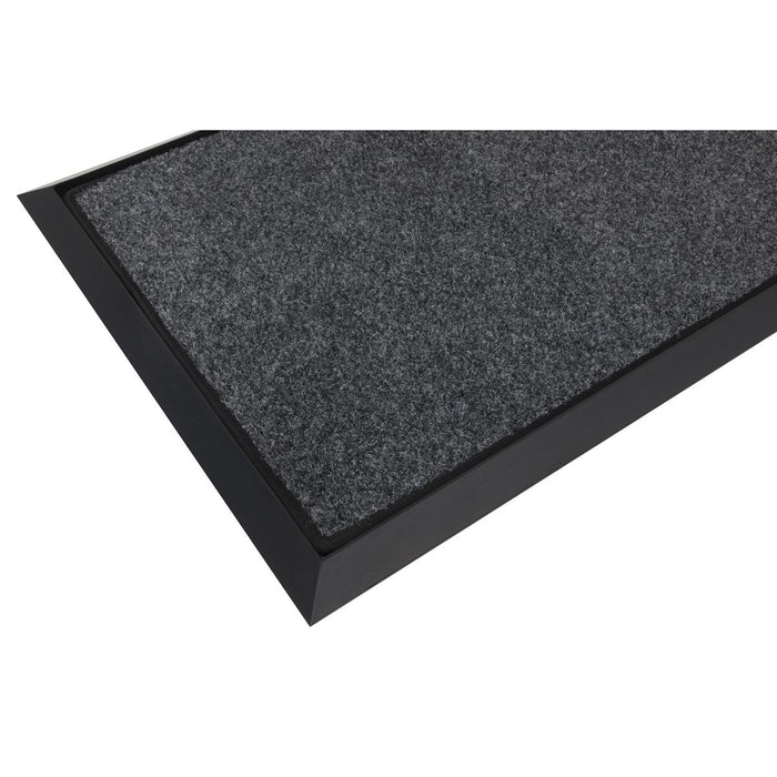 Sealey Rubber Disinfection Mat With Removable Polyester Carpet 450 x 750mm DRM01 Sealey - Dynamic Drive