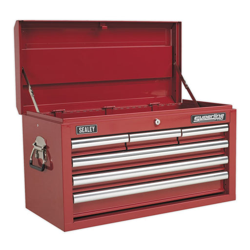 Sealey Topchest 6 Drawer with Ball-Bearing Slides - Red Sealey  - Dynamic Drive