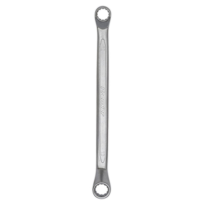 Sealey Premier 8pc Cold Stamped Offset Double End Ring Spanner Set Metric 6-22mm Sealey  - Dynamic Drive