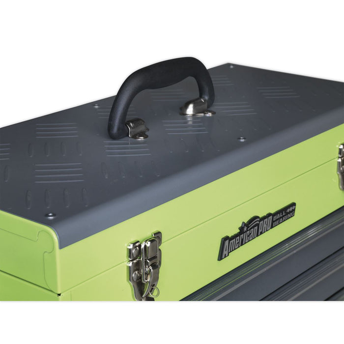 Sealey Tool Chest 3 Drawer Portable - Hi-Vis Green AP9243BBHV Sealey  - Dynamic Drive