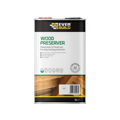 Everbuild Sika Wood Preserver Fir Green 5 litre Everbuild Sika - Dynamic Drive
