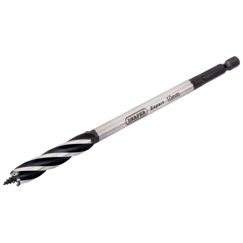 Draper 4 Fluted Auger Bits, 10 x 165mm 35087 Draper - Dynamic Drive