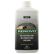 Renovo 1 Litre Black Fabric Soft Top Reviver - Canvas - Mohair Duck Colour Restorer Renovo - Dynamic Drive