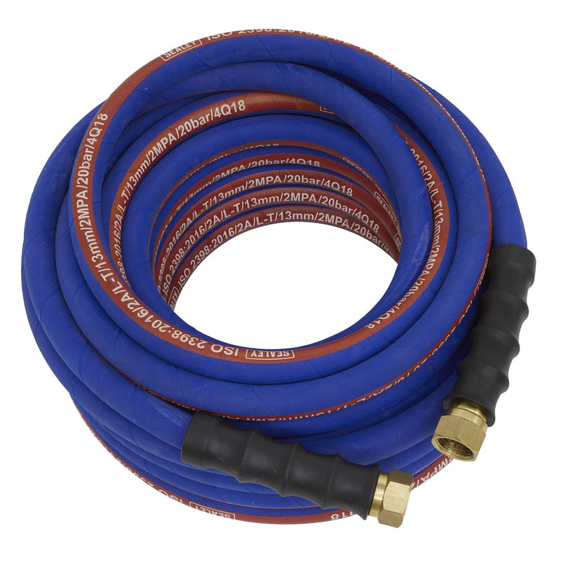 Sealey Extra-Heavy-Duty Air Hose with 1/2"BSP Unions 15m x 13mm AH15R/12 Sealey - Dynamic Drive