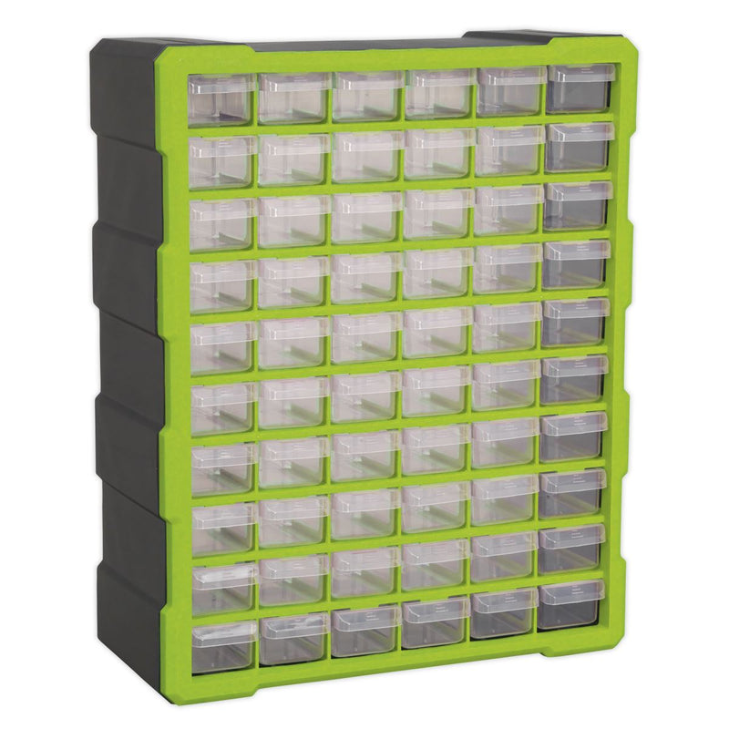 Sealey Cabinet Box 60 Drawer Hi-Vis Green/Black APDC60HV Sealey - Dynamic Drive