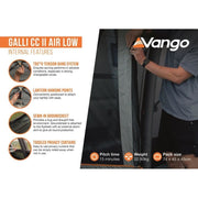 Vango Galli CC II Air Low Drive Away Awning Low Cloud Grey Vango - Dynamic Drive