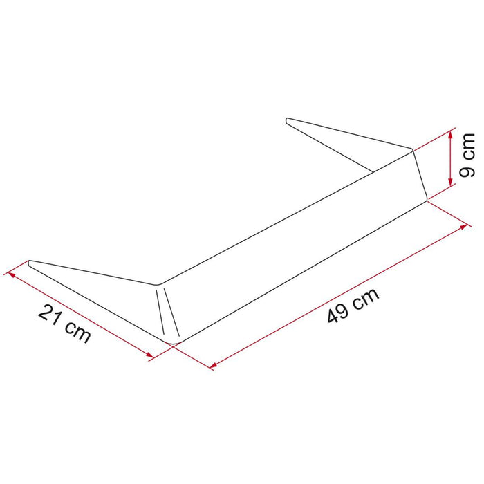 Fiamma Spoiler 40 White for Caravan Roof Spoiler Fiamma - Dynamic Drive