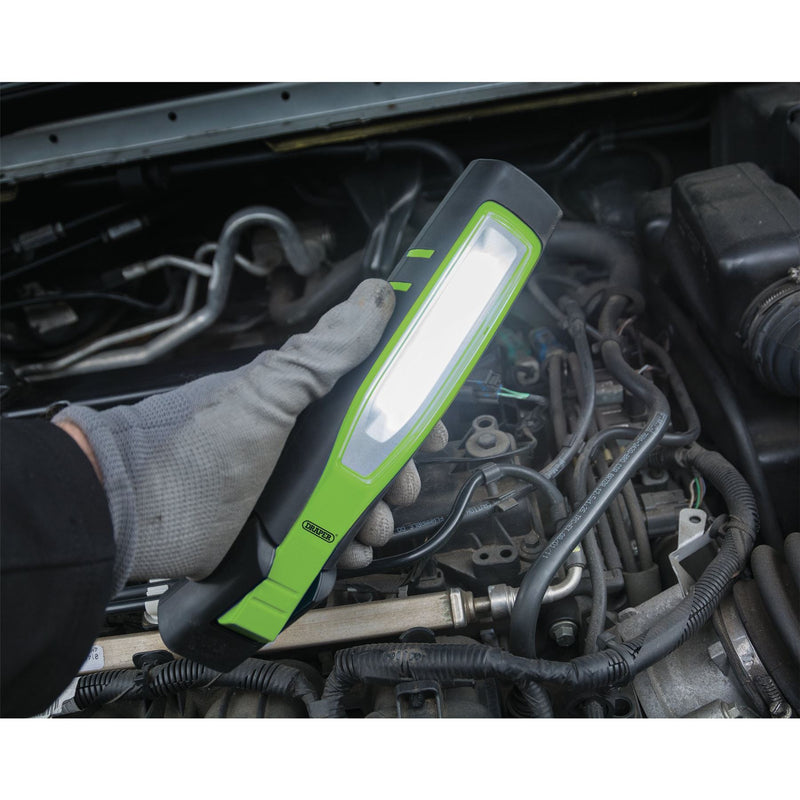 Draper COB/SMD LED Rechargeable Inspection Lamp, 7W, 700 Lumens, Green 11759 Draper - Dynamic Drive